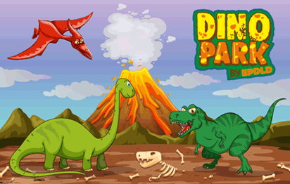 Dibujo de dinosaurios para descargar e imprimir, Dino Park by EPDLD.