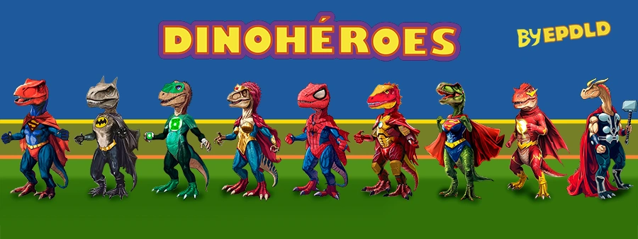 Dibujos de dinosaurios superhéroes