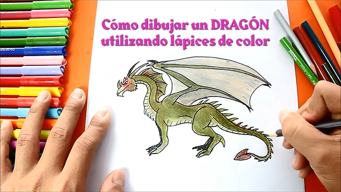 Vídeo en YouTube para aprender a dibujar un dragón con colores paso a paso