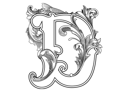 Dibujo para colorear la letra D del abecedario