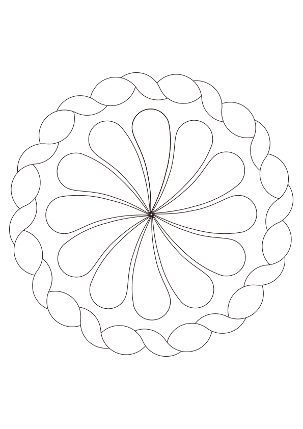 Dibujo para colorear mandalas número 5