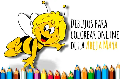 Juego de dibujos para colorear online de la abeja maya, dibujos para colorear en el ordenador, coloring book