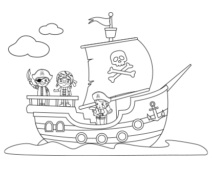 Dibujos para colorear piratas