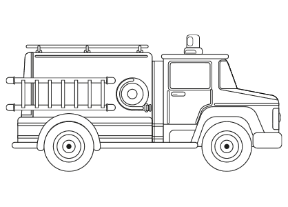 Imagen para colorear un camión de bomberos