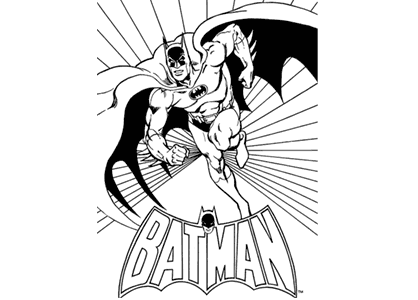 Dibujo de Batman corriendo con el escudo