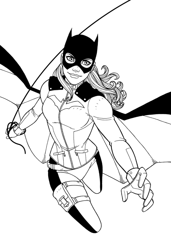 Dibujo para colorear de Batgirl, Barbara Gordon, Batgirl coloring page.