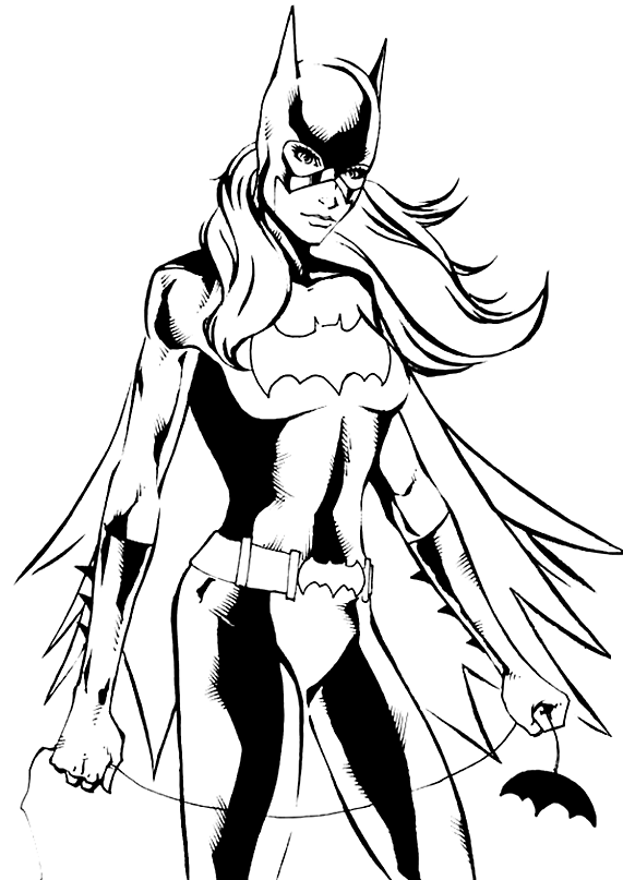 Dibujo para colorear de Batgirl. Batgirl coloring page.