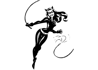 Dibujo de Catwoman saltando