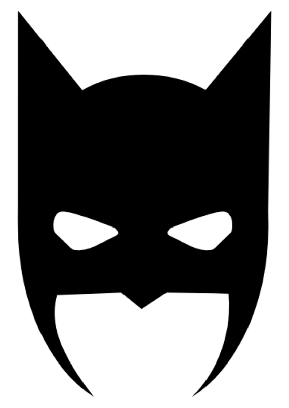 Dibujo para colorear la máscara de Batman en color negro