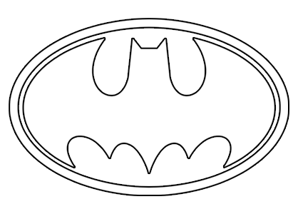 Dibujo del logo de Batman, la Batseñal