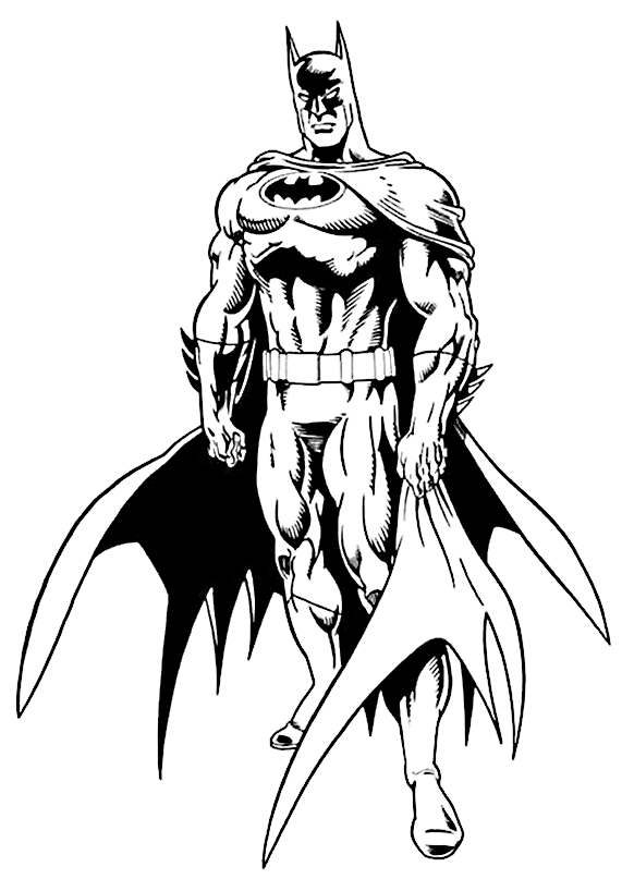  Dibujo de Batman estilo cómic clásico de superhéroes