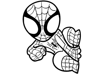 Dibujo para colorear un muñeco de Spiderman