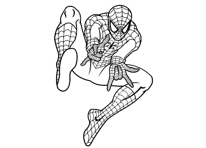 Dibujo para colorear de spider-man, el hombre araña
