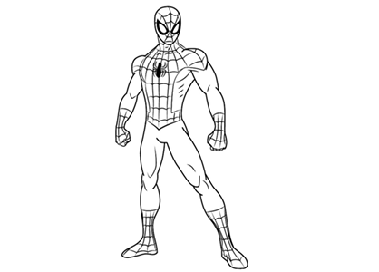 Dibujo para colorear de spiderman, el hombre araña