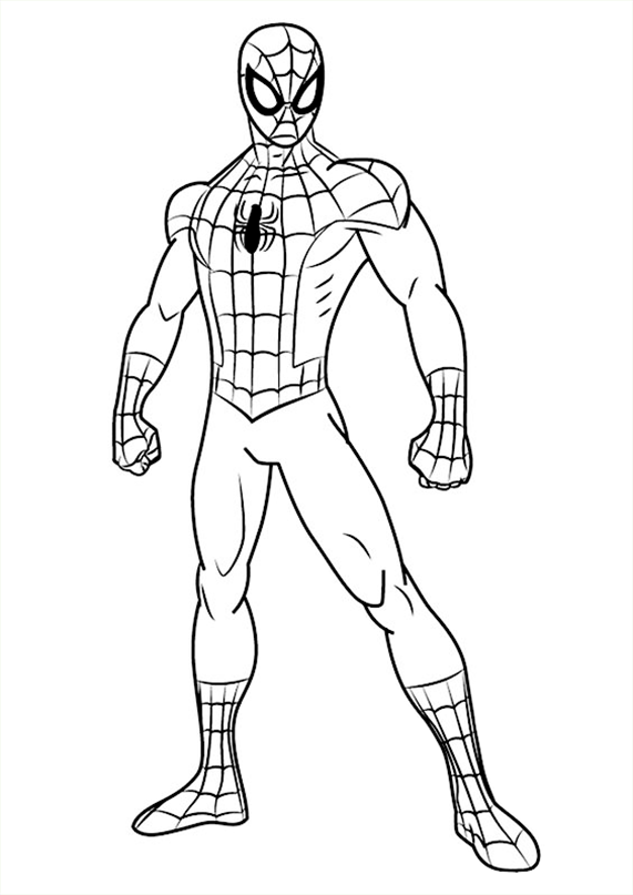 Dibujo para Spiderman, hombre araña