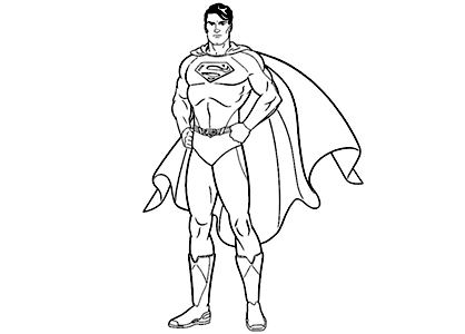Dibujo para colorear de Superman. Superman coloring page.