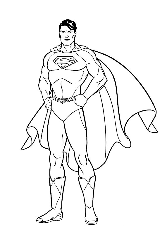 Dibujo para colorear Superman. Superman coloring page.
