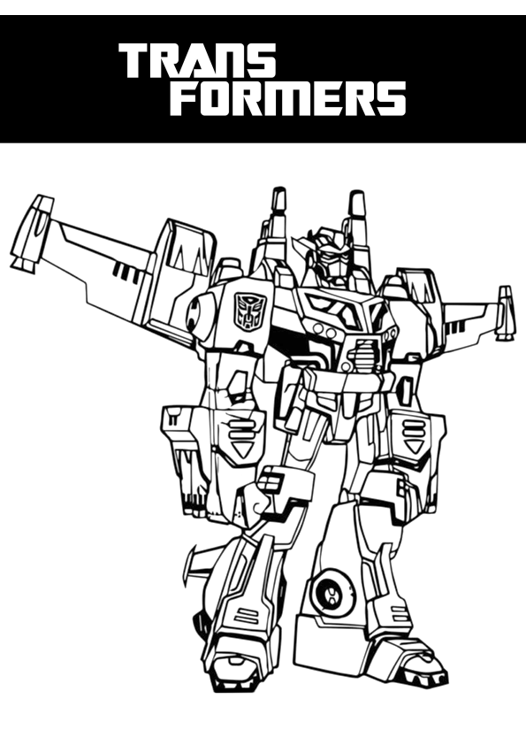 Dibujo para colorear el Transformer Optimus Prime