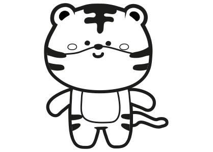 Dibujos kawaii para colorear de un gatito muy simpático.