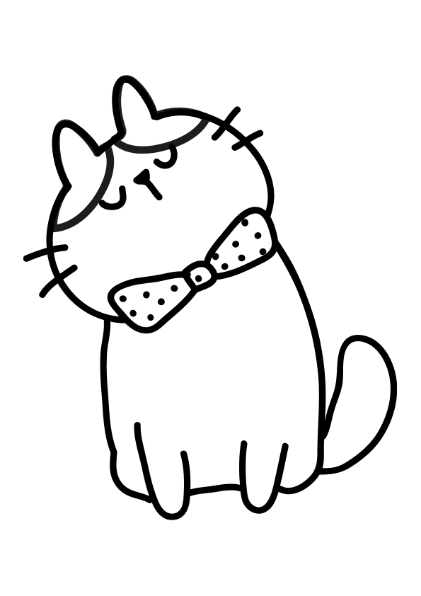 Dibujo kawaii de un gato orgulloso. Kawaii drawing of a proud cat