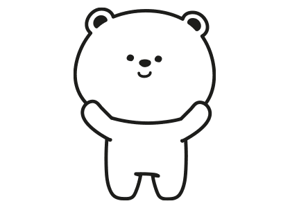 Dibujo para colorear un osito kawaii. Kawaii teddy bear coloring page