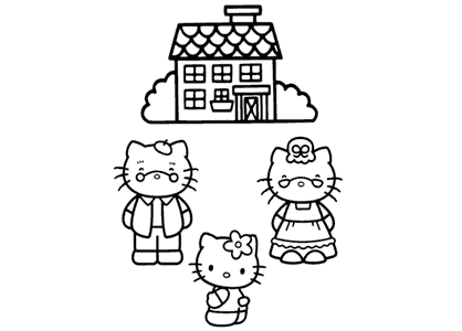 Dibujos Para Colorear De Hello Kitty Y Sus Amigos