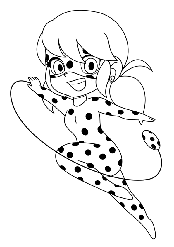 Dibujos de Ladybug cuando era niña para colorear