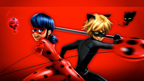 Ladybug y Cat Noir son los protagonistas de la serie de dibujos animados Miraculous: Las aventuras de Ladybug