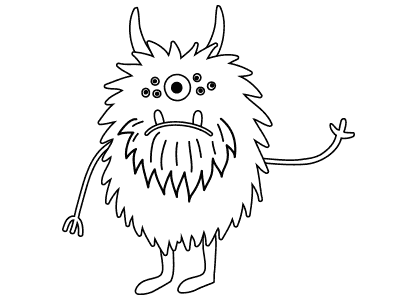 Dibujos de monstruos infantiles para