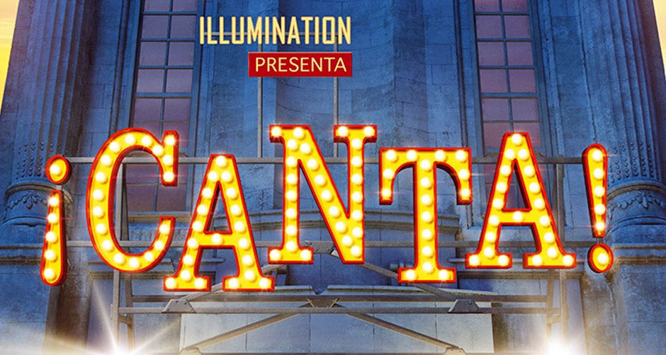 Cartel con el logotipo de la película ¡Canta! de los estudios Illumination