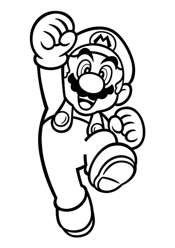 Dibujo para colorear de Super Mario Bros