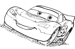 Dibujo para colorear Rayo McQueen de la película Cars
