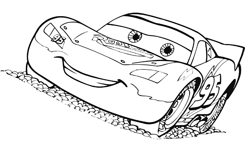  Dibujo de Cars para colorear Rayo McQueen dibujar