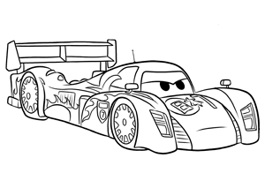 Dibujo para colorear Shu Todoroki de la película Cars