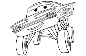 Dibujo para colorear de la película Cars de Pixar