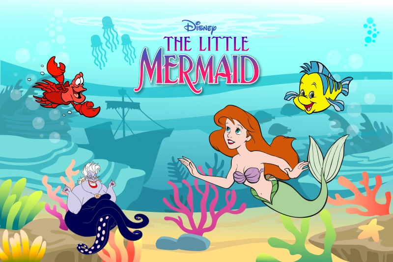 Dibujos de La Sirenita, la princesa Ariel de la película de Disney