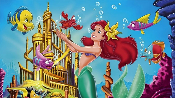 Dibujos de La Sirenita, la princesa Ariel de la película de Disney