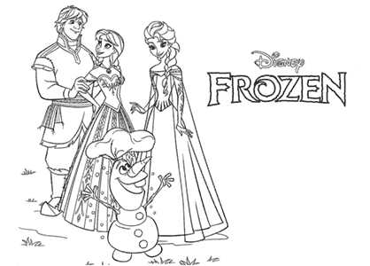 Dibujos para colorear de Frozen de Disney
