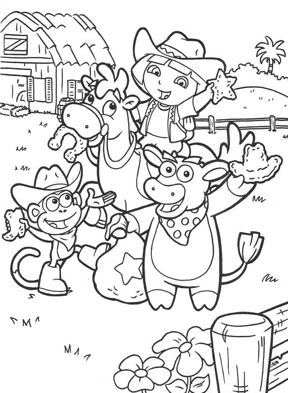 dibujos de dora la exploradora para colorear