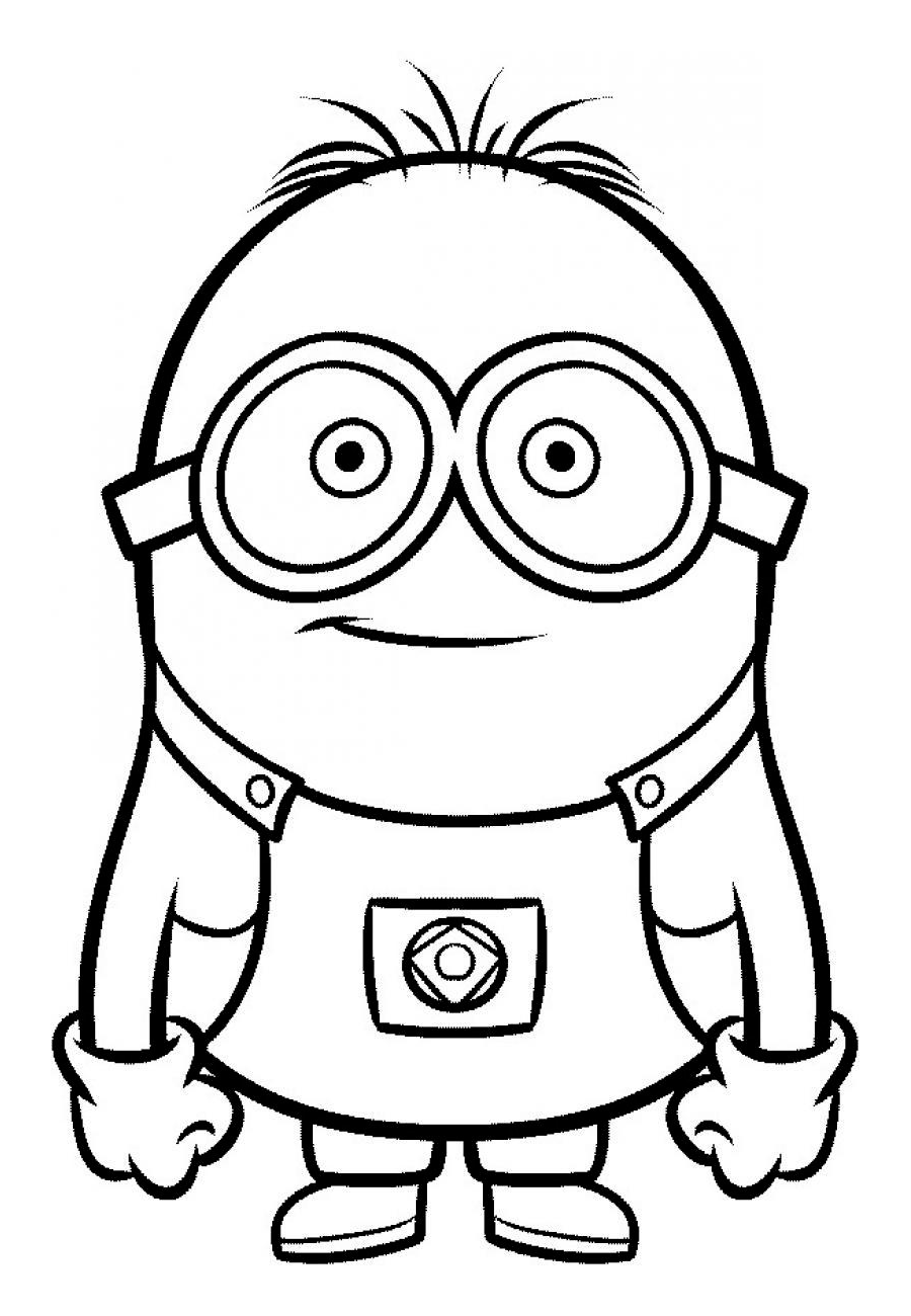 Dibujo para colorear del personaje Dave de los Minions