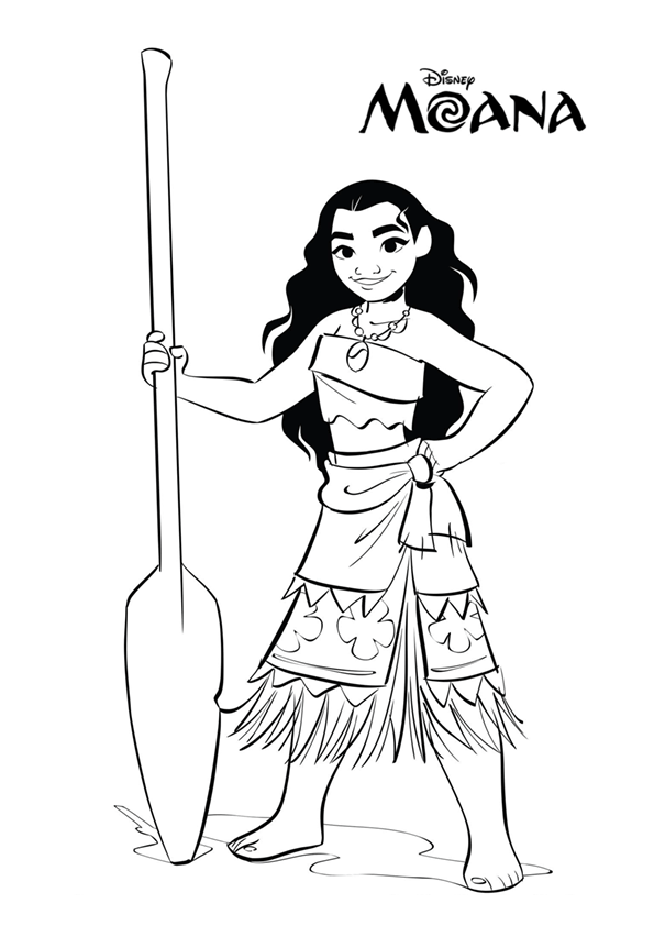 Dibujo para colorear de Moana