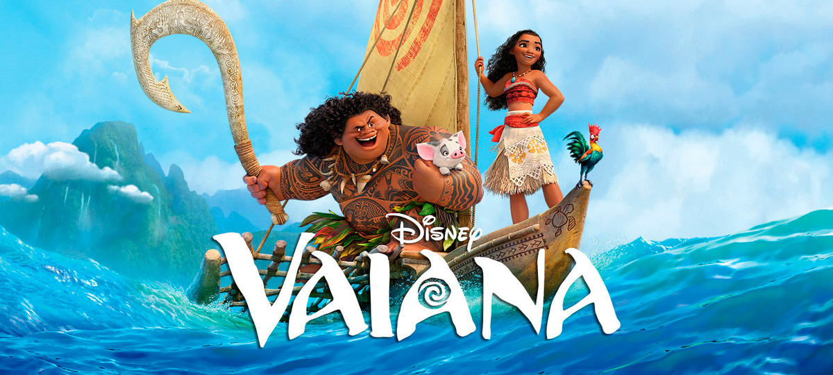 Imagen de Vaiana y Maui de la película de dibujos de Disney