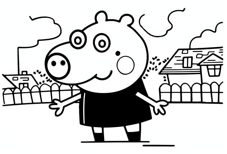 Dibujo de Peppa Pig para colorear
