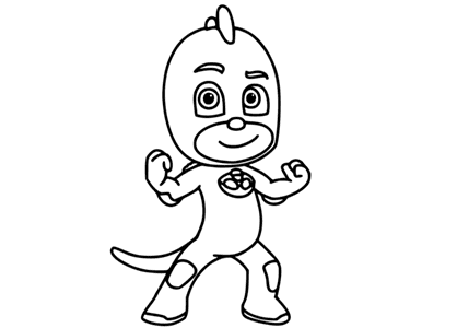 Dibujo de Gatuno (Catboy) de PJ Masks, héroes en pijamas, para colorear