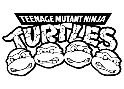 Logotipo de Las Tortugas Ninja para colorear