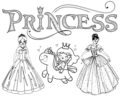Dibujos para colorear princesas