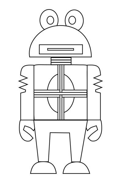 Dibujo del robot RV-06FG25 para colorear