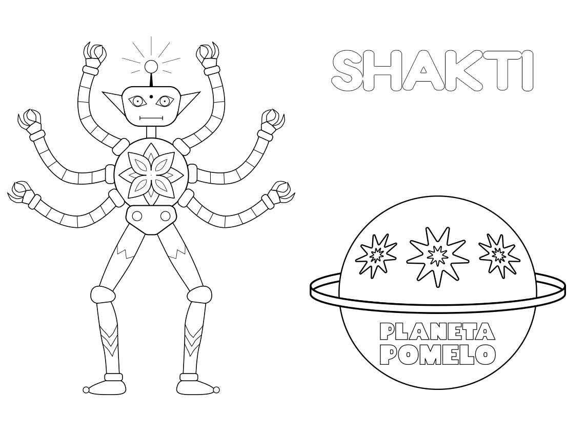 Dibujo del robot Shakti para colorear