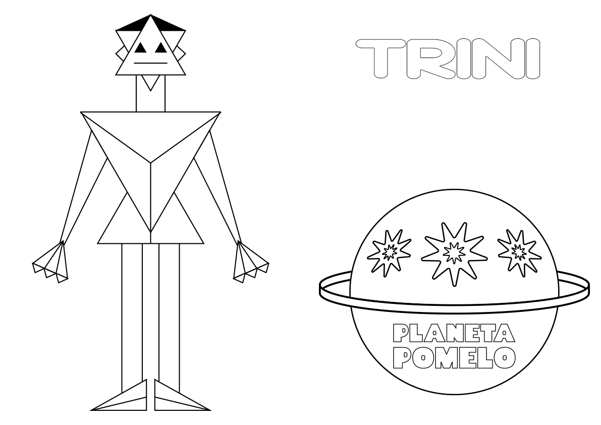 Dibujo del robot Trini para colorear 1