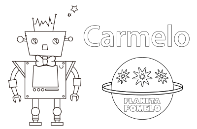 Dibujo del robot Carmelo para colorear